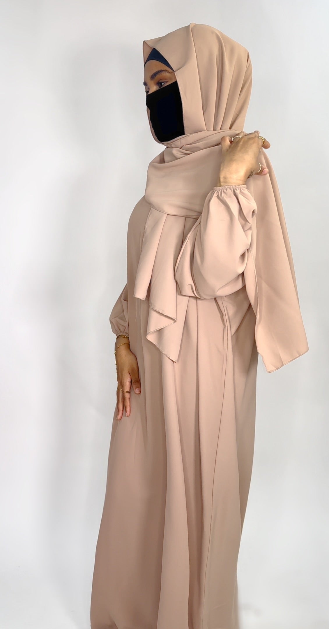 Abaya voile intégré