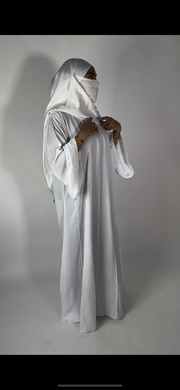 Abaya liya blanc
